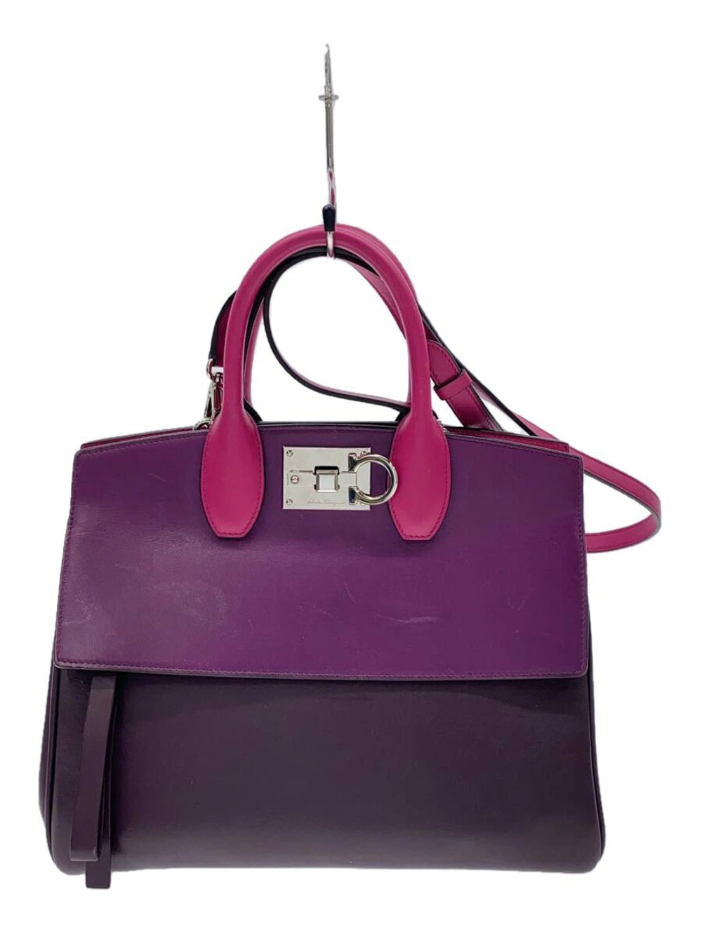 Salvatore Ferragamo Surface Shoulder bag Leather Purple